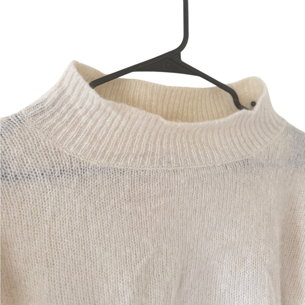 AMO Ambition Cream Cropped Baby Alpaca Blend Sweater - Picture 8 of 8